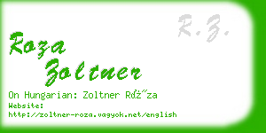roza zoltner business card